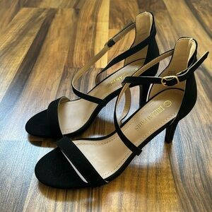 Black Strappy Heels